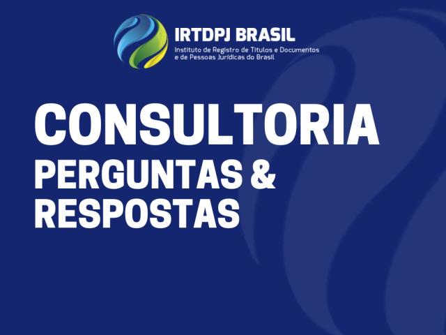 Consulta IRTDPJBrasil: Registro de Fundação