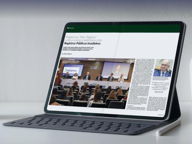 Rainey Marinho destaca avanços do “Meu Registro” em reportagem da revista Cartórios com Você