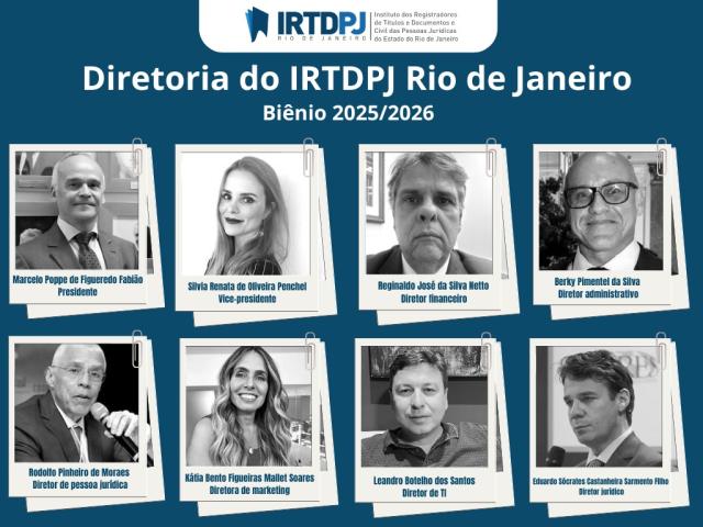 IRTDPJ do Rio de Janeiro elege nova diretoria e anuncia projetos para biênio 2025/2026
