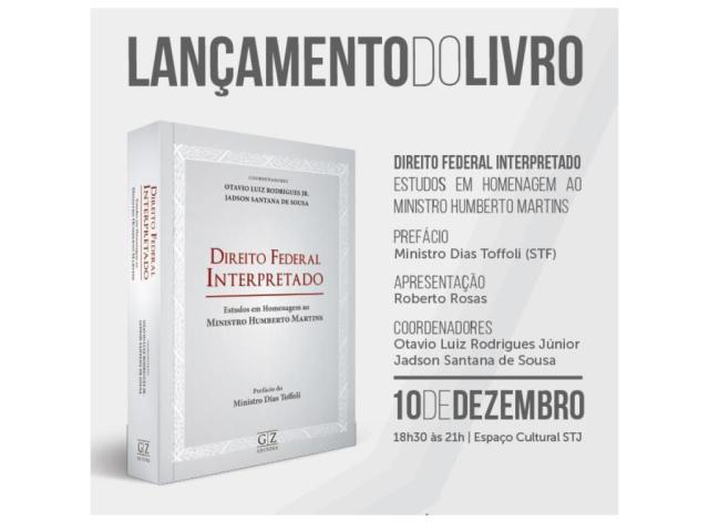   Em homenagem a Humberto Martins, livro aborda a importância do ministro para a magistratura brasileira 