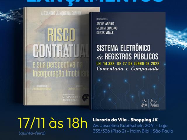 Importantes livros serão lançados em novembro