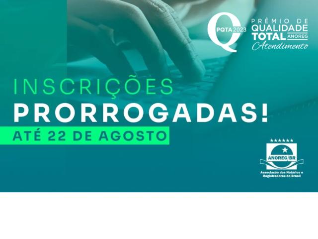 Prorrogadas as inscrições para o PQTA  até o dia 22/08/2023